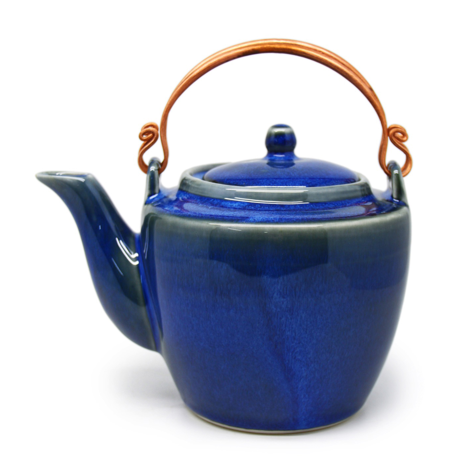 Spring teapot with bronze handle - 0034